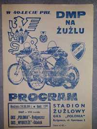 Program żużlowy Polonia Bydgoszcz-Wybrzeże Gdańsk 1984