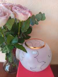 Хрустальна конфетница,круглая ваза Bohemia