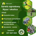 Serwis ogrodowy Koszenie trawy Przycinanie gałęzi, żywopłotu, wywóz