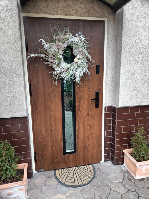 Drzwi zewnętrzne stalowe Splendoor Auria Passive orzech 90 lewe