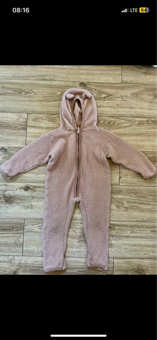 Kombinezon huttelihut 92/98 rozowy merino welna