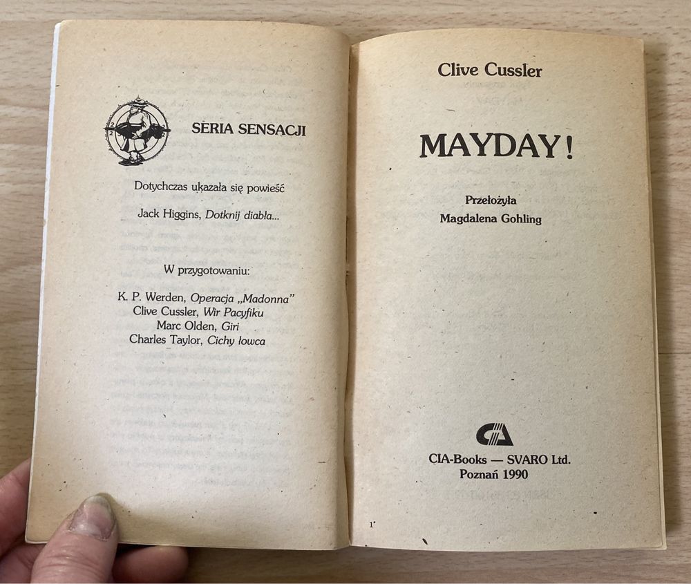 Ksiażka Clive Cudsler’a pt :Mayday