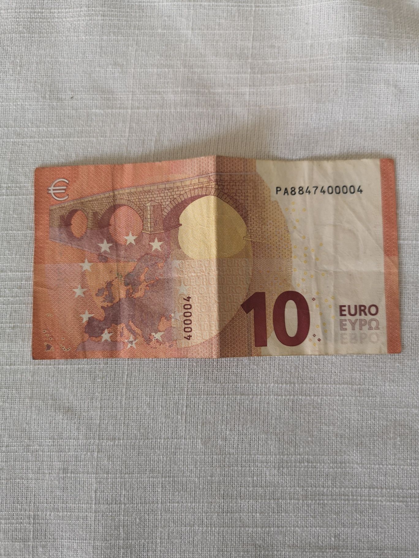 Nota capicua 10 euros