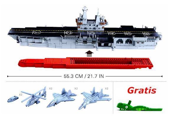 Klocki Okręt Desantowy Statek Lotniskowiec Kearsarge komp. LEGO