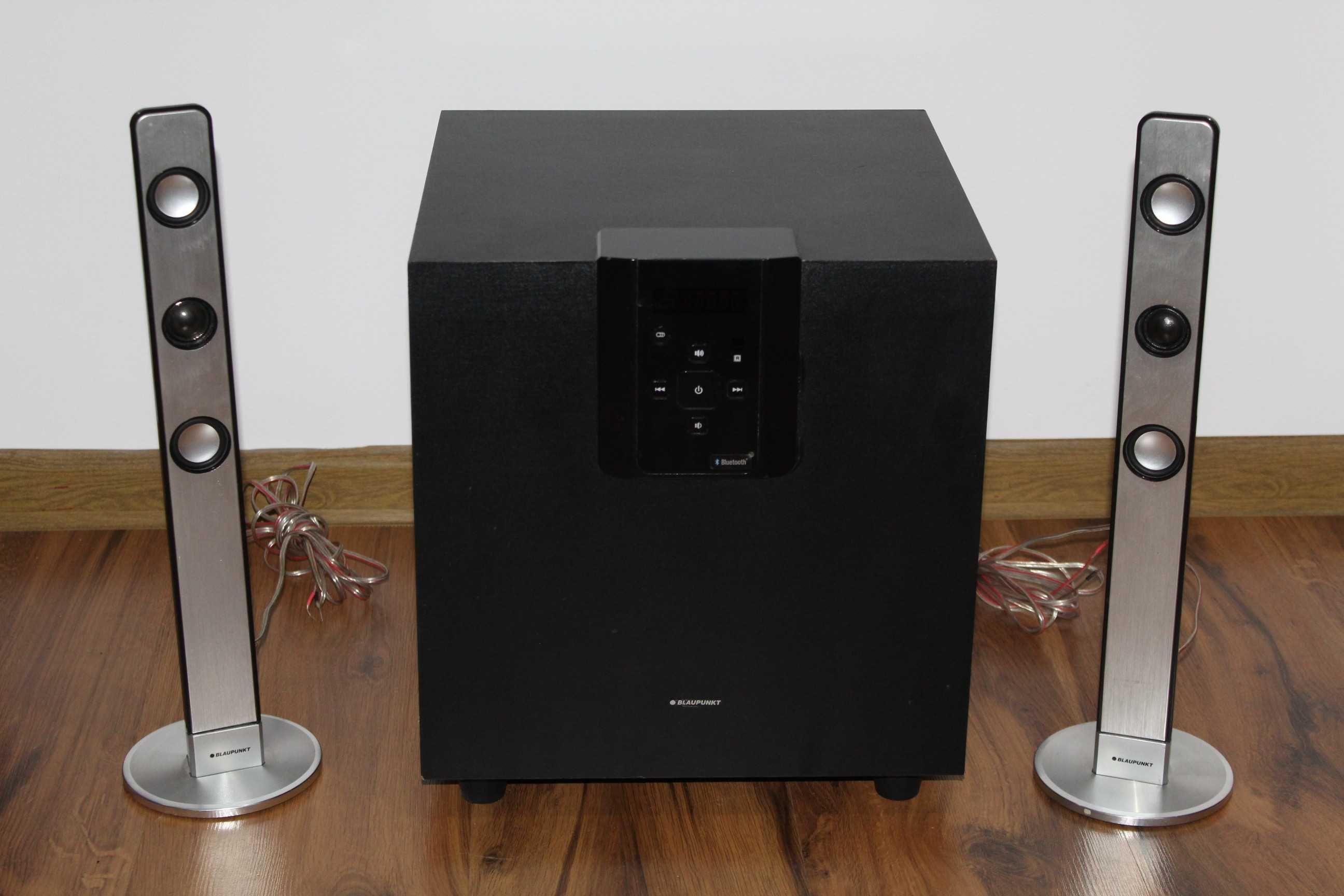 BLAUPUNKT Subwoofer aktywny +2 głośniki bluetooth USB hdmi opt Wysyłka