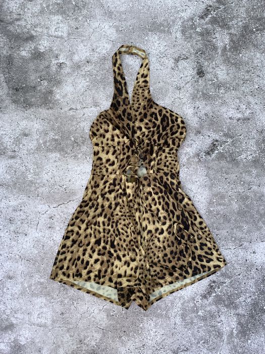 Женский леопардовый костюм тигровый комбинезон шорты Xs/S