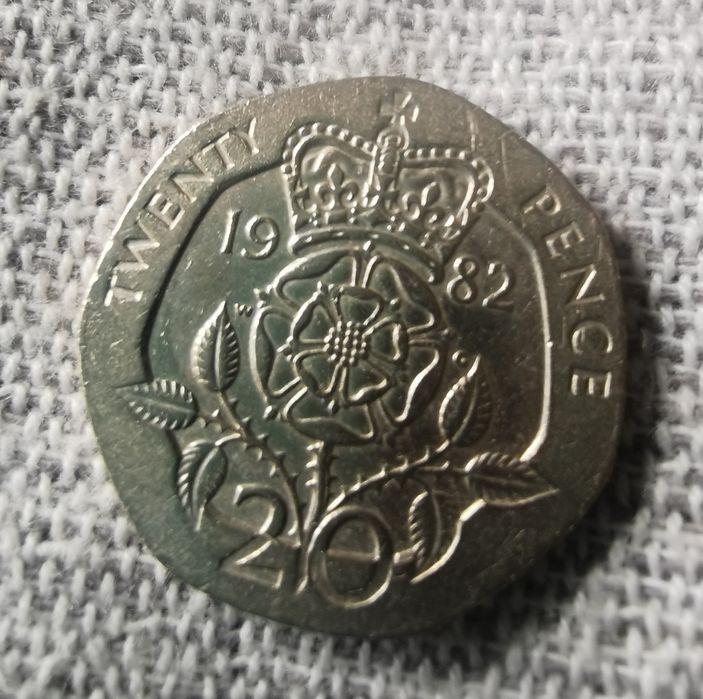 Moedas Inglesas para colecionadores – 20 Pence e 10 Pence novos