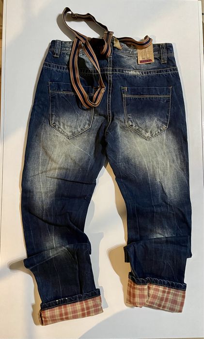 Jeansy męskie z szelkami W30 L 33(108/81)