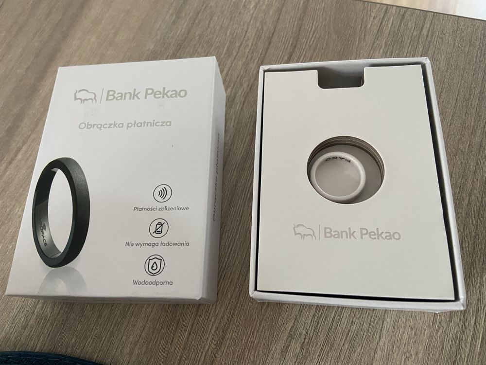 Obraczka platnicza nowa biala roz.8