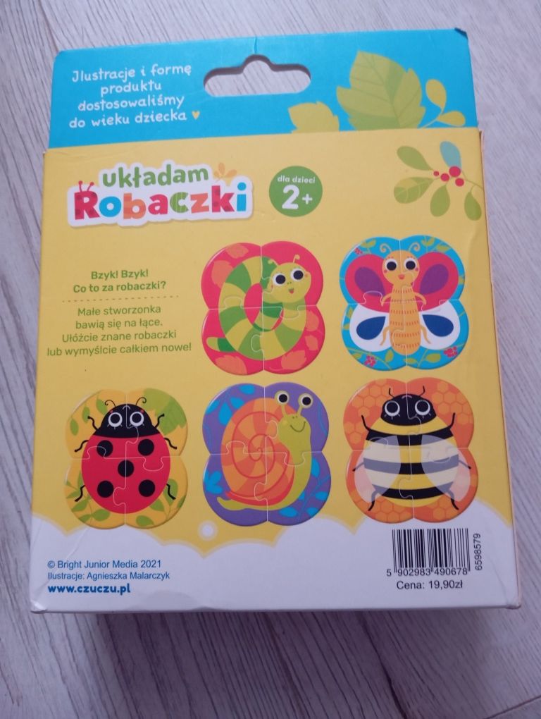 Puzzle 4w1 Układam robaczki 2+ Czu Czu