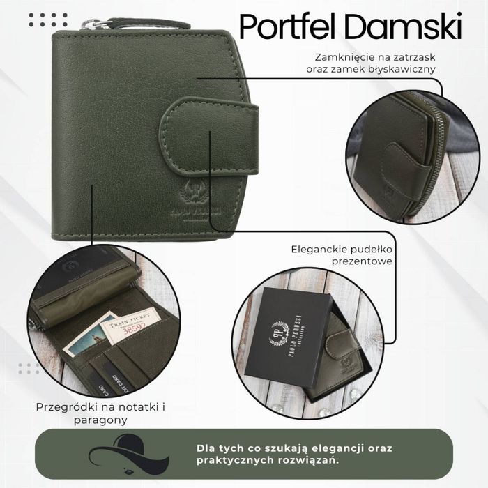 portfel damski skórzany mała portmonetka rfid paolo peruzii al-24-gb