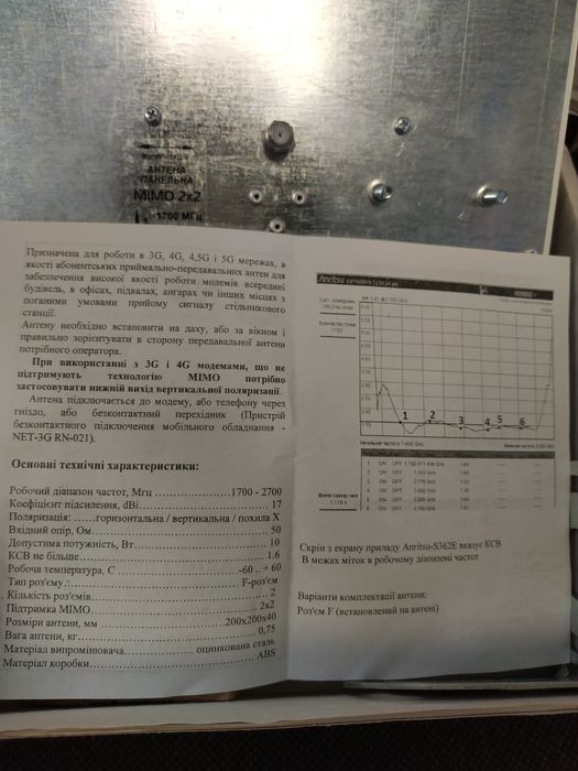 Комплект 4G інтернету роутер World Vision LTE, антенна Мимо планшет