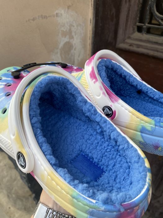 РОЗПРОДАЖ Крокси утеплені Crocs lined tie Оригінальні тапки теплі нові