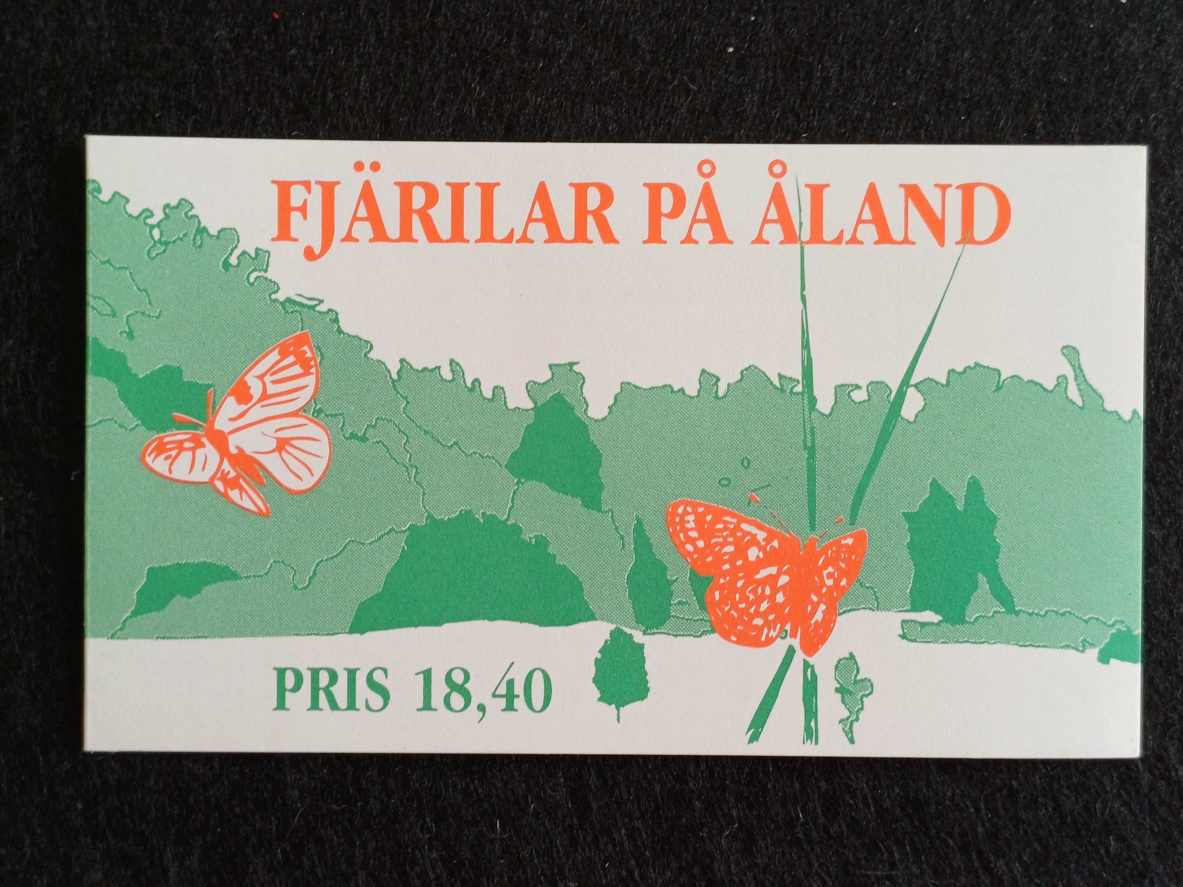 Filatelia - Aland – Carteira Fauna insetos borboletas, 1993