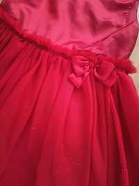 Sukienka czerwona H&M 7-8 lat 128cm