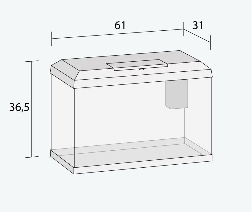 Aquário Tartaruga JUWEL Primo 60 c/ iluminação LED (61 x 31 x 36,5 cm)