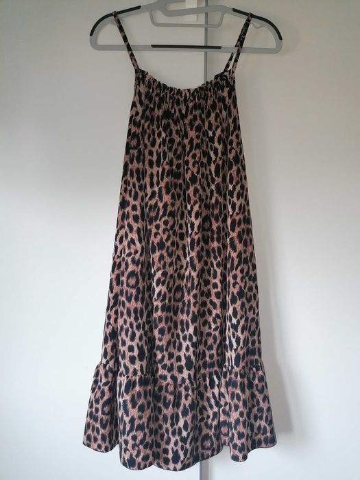 Sukienka damska na ramiączkach rozmiar uniwersalny panterka