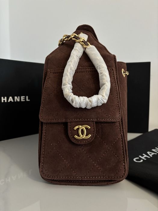 Brązowa zamszowa torebka Louis Vuitton skóra Gucci dostepna od ręki