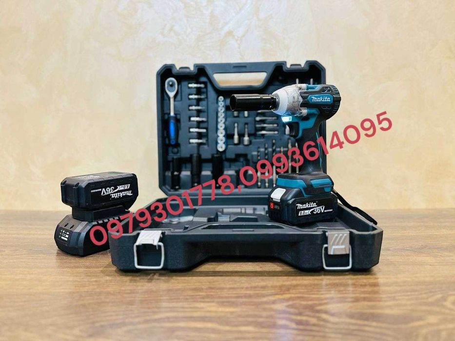 Акумуляторний Гайкокрут Makita DTW301 Винтоверт з набором інструментів