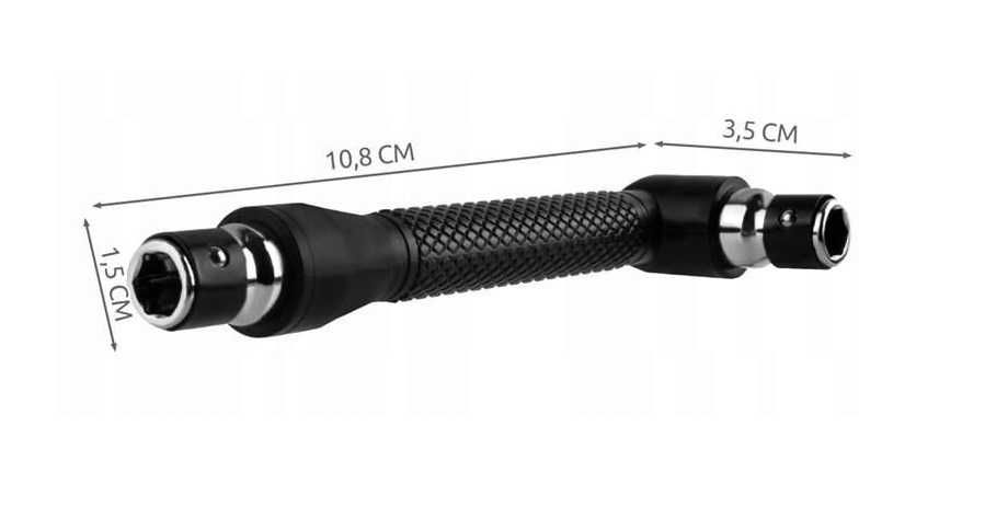 Wkrętak kątowy uchwyt do bitów 90 stopni 115mm 1/4" 6,5mm