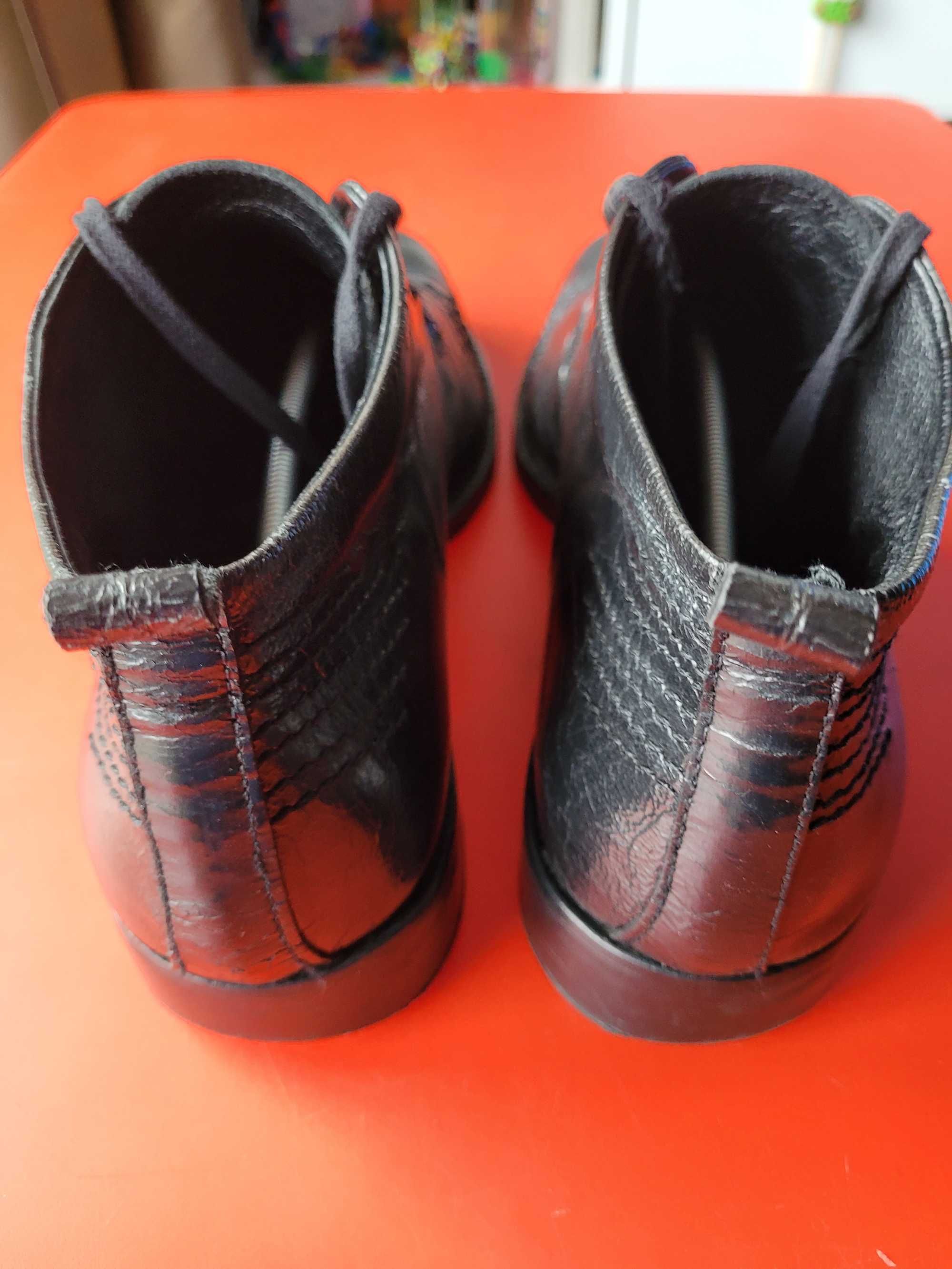 czarne buty skórzane Prima moda, rozmiar 44