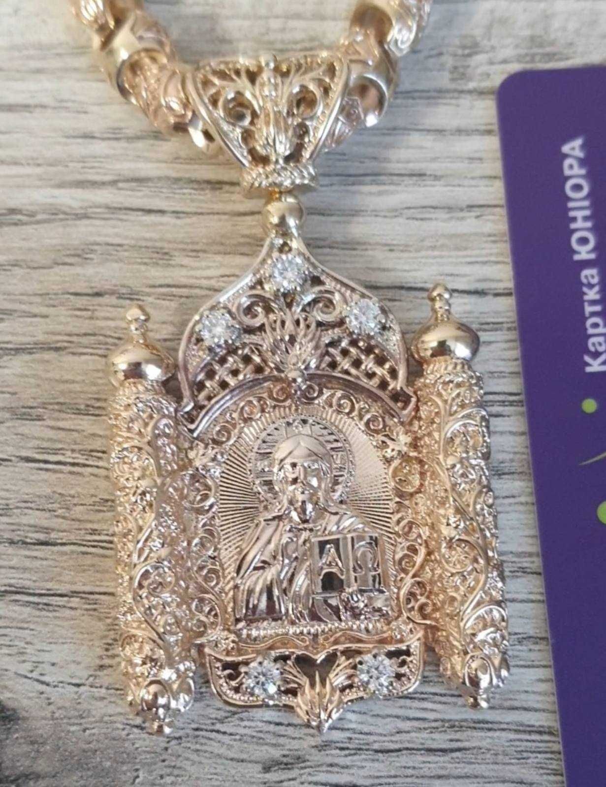 Золотая цепь 150 грамма с бриллиантами 0.60 ct.
