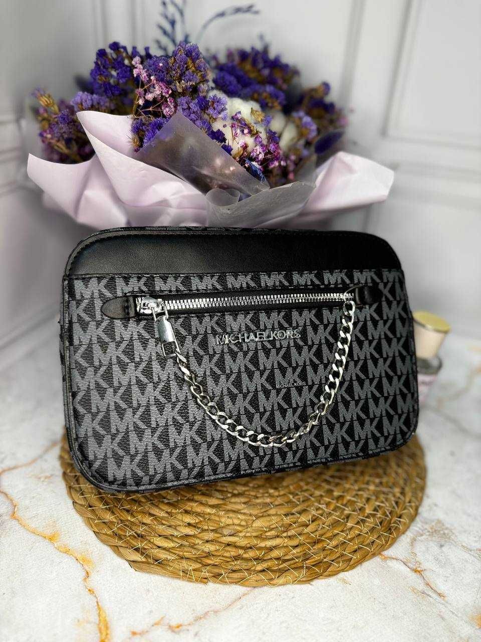 Сумка Майкл Корс/Жіноча сумочка Michael Kors чорна/Сумочка Мішель Корс