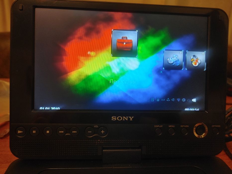 Портативный, автомобильный dvd плеер sony dvp-fx875