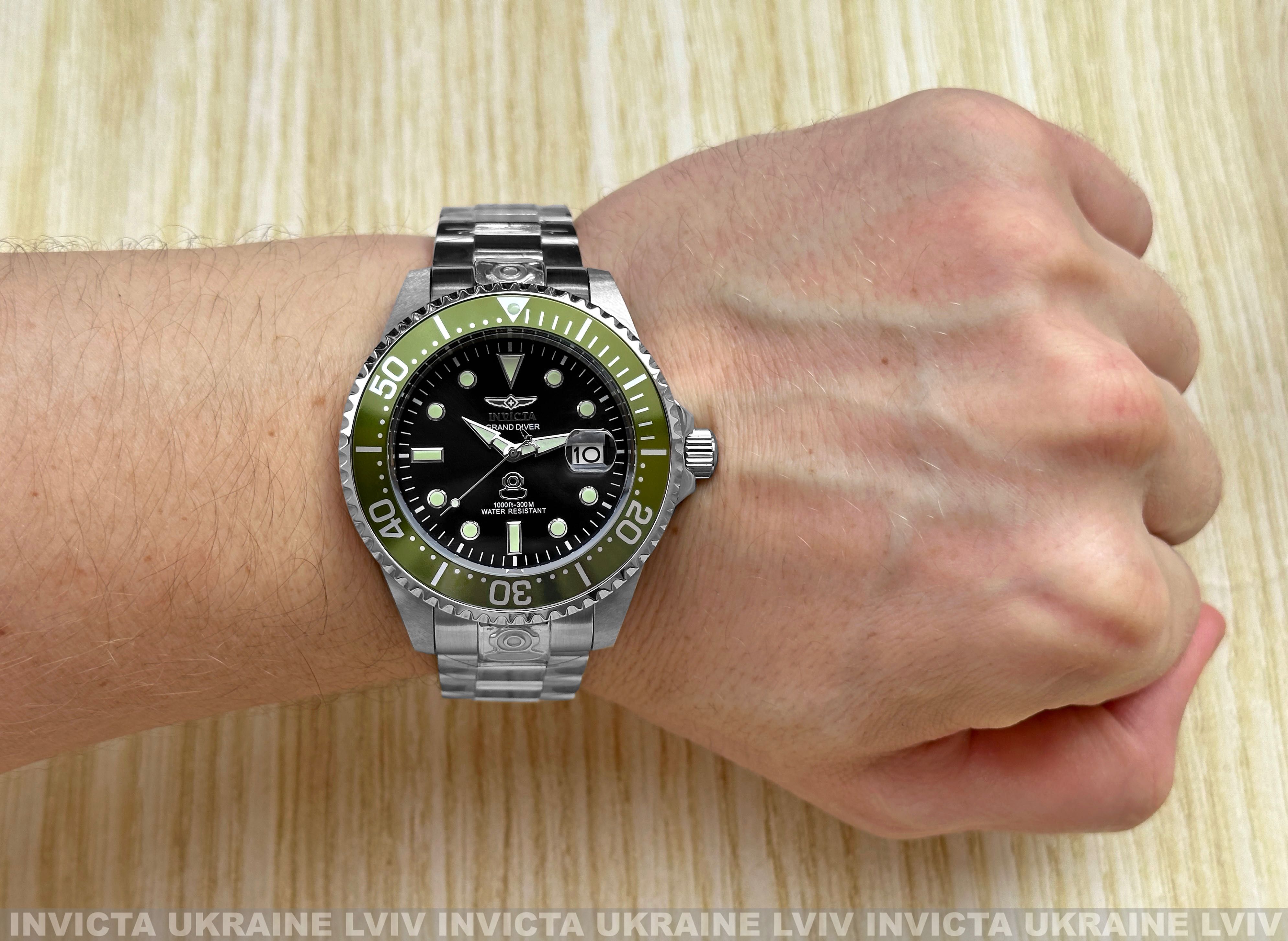 Часы Invicta 27612 Grand Diver Automatic Green Black 47 мм. 300 MT.