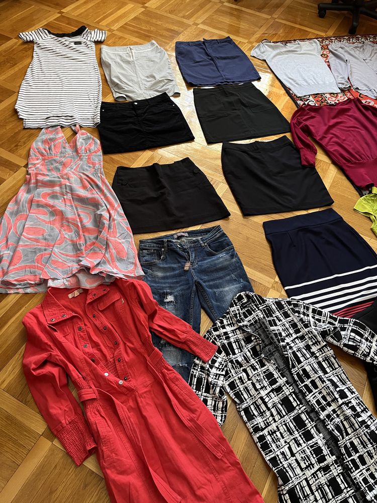 Комплект вещей (платье,юбка,пиджак,джинсы,блузка) 46-48, пакет вещей