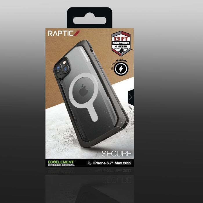 Etui Raptic X-Doria Secure iPhone 14 Plus z MagSafe - Czarny
