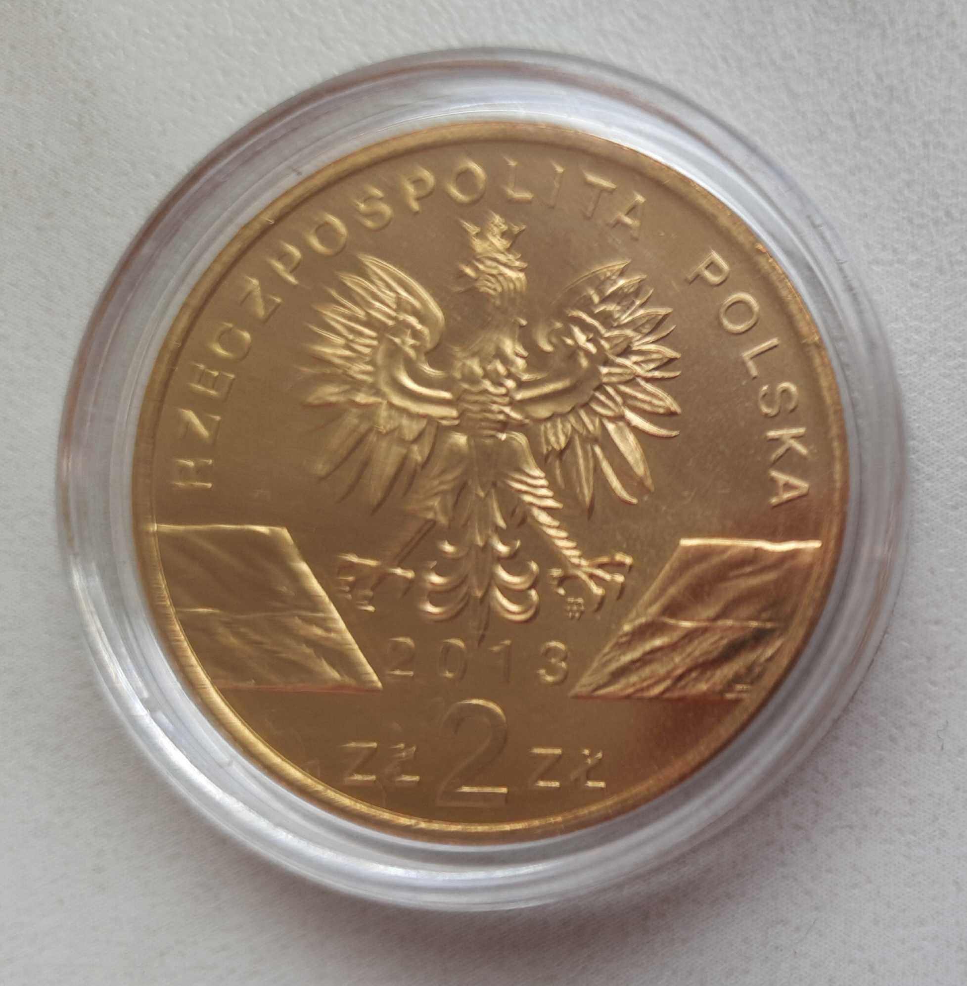 4 monety 2 zł: konik polski, żubr, foka szara i borsuk