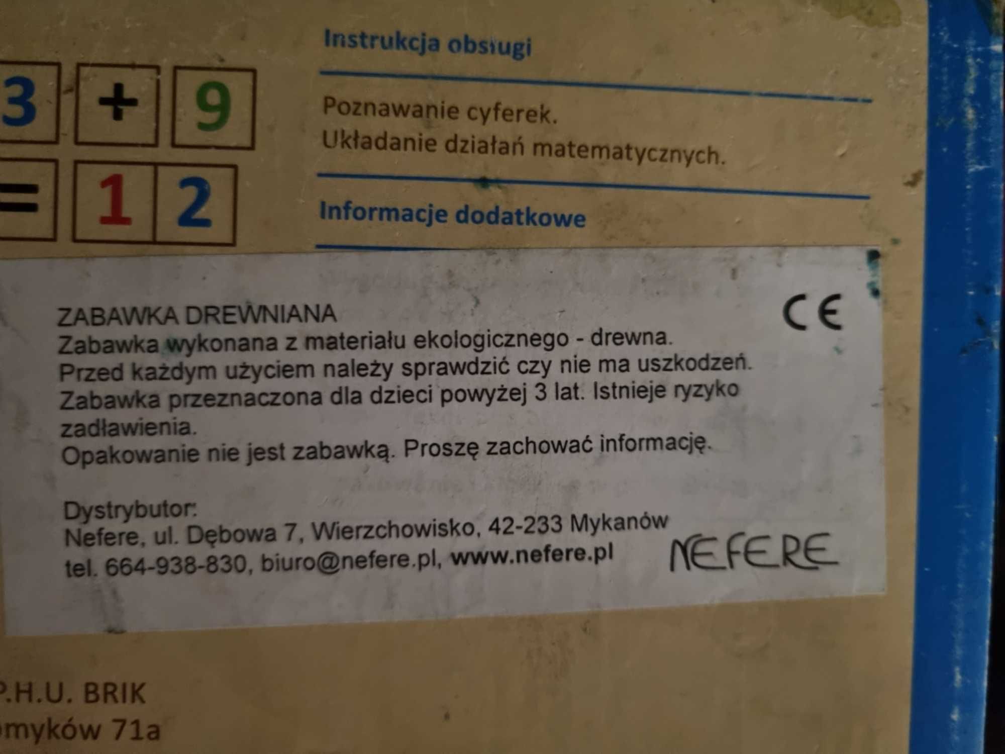 Brik- cyferki, klocki edukacyjne