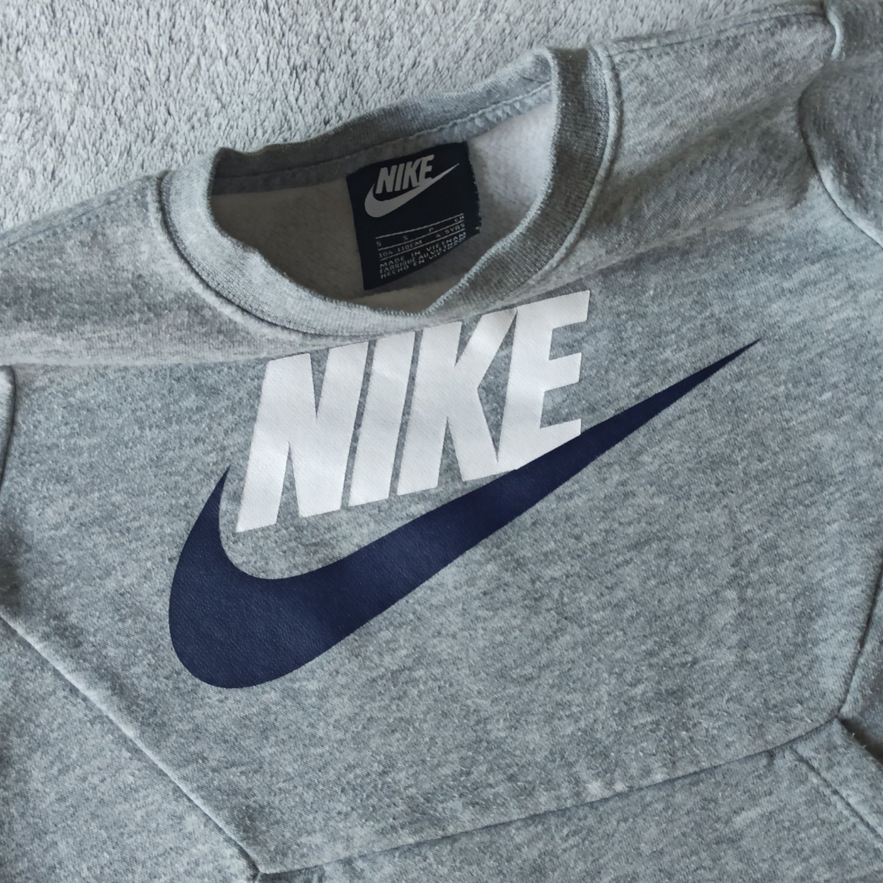 Nike bluza dresowa 104 110 szara granatowa oryginał sportowa