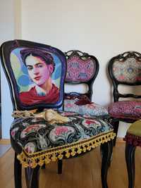 Antyk krzeslo boho chic Frida Kahlo
