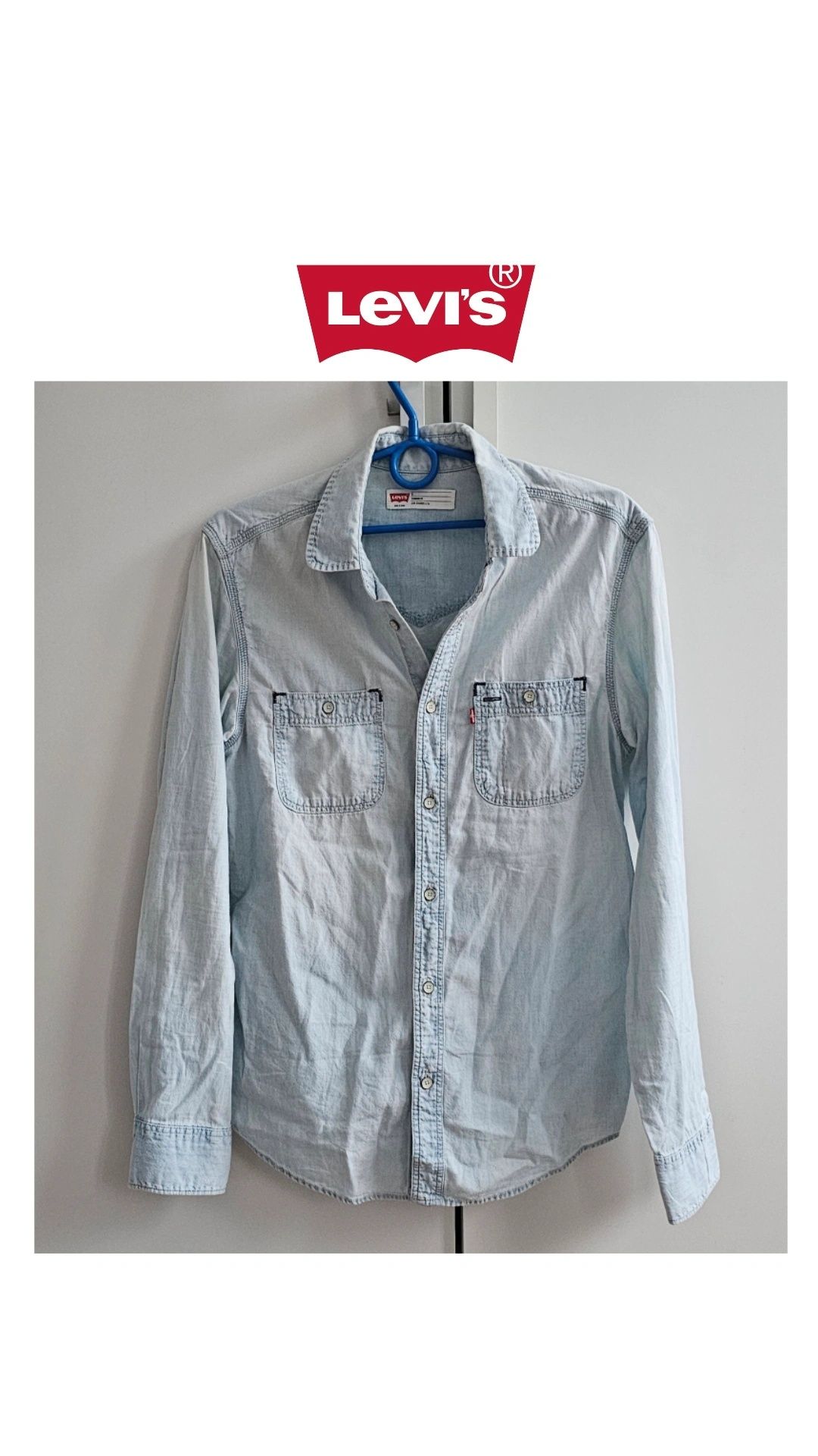 Levi's koszula jeansowa S niebieska babyblue standard levis