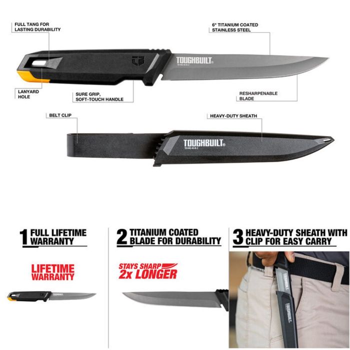 Ніж у чохлі 150 мм TOUGHBUILT TB-H4S-40-IK-2