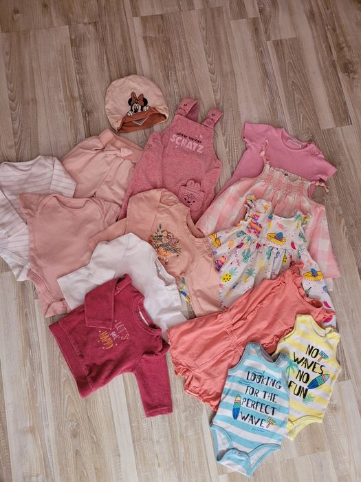 Zestaw paka ubrań dla dziewczynki na wiosnę/lato r.62/68