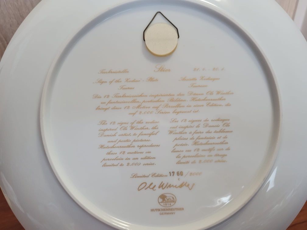 Talerz dekoracyjny kolekcjonerski Hutschenreuther Rosenthal Vintage