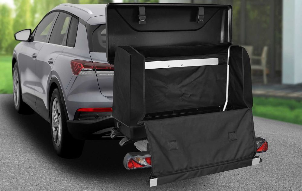 Eufab kufer boks transportowy na bagażnik rowerowy na hak 350 l