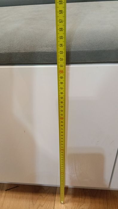 Wieszak tapicerowany szary szafka na buty połysk