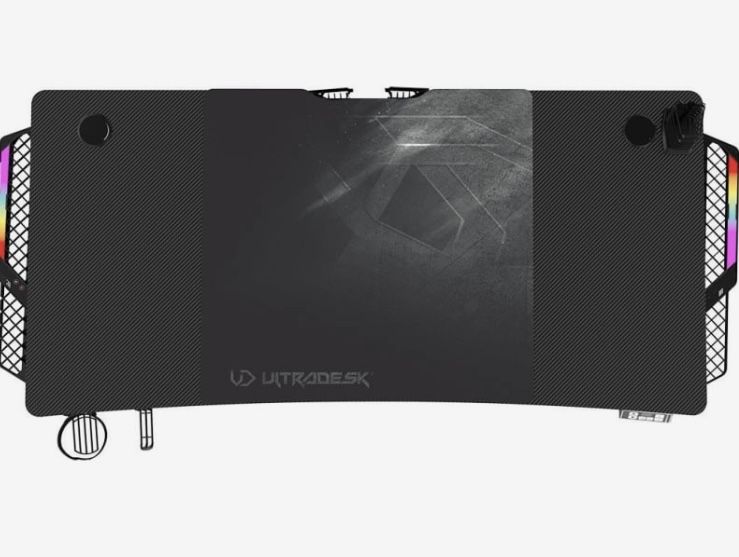 Biurko Gamingowe Ultradesk LEVEL V2 LED RGB (Czarne)elektryczne