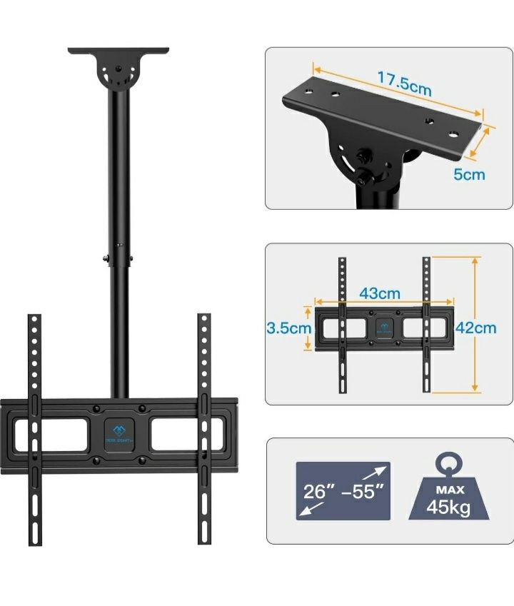 uchwyt stojak sufitowy do telewizora firmy PERLESMITH 26-55"