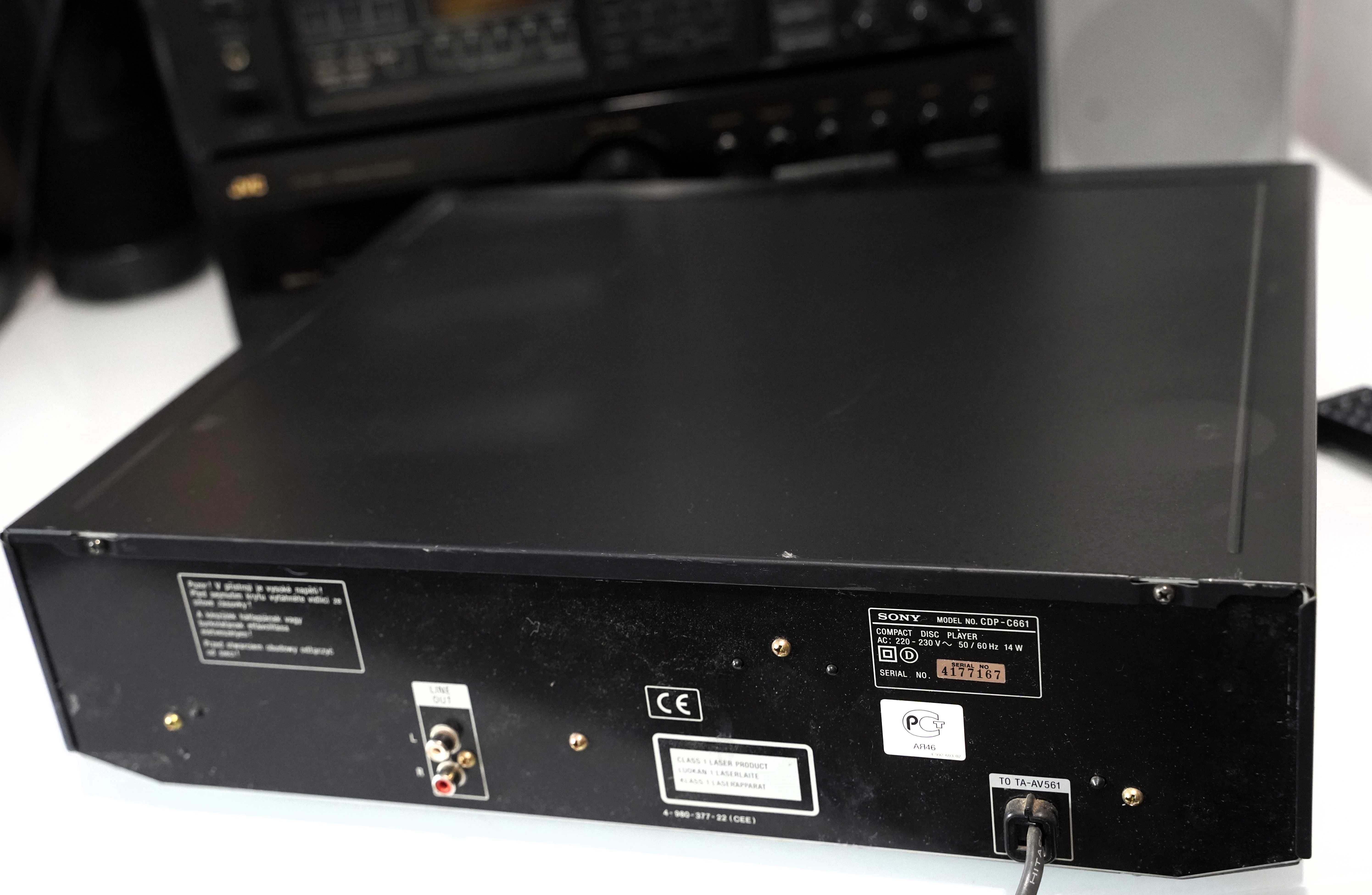 Odtwarzacz CD/karuzela na 5 płyt SONY CDP C 661+pilot