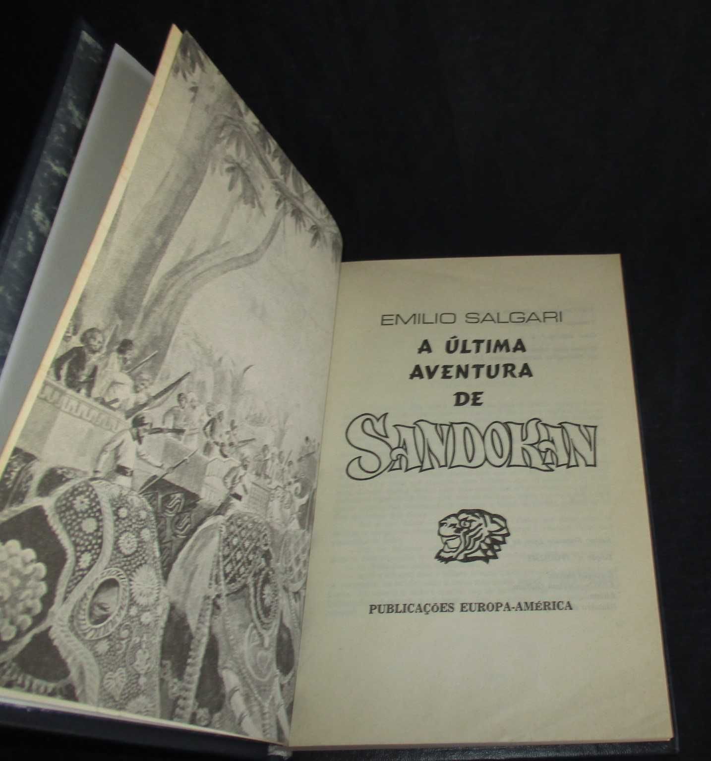 Livros Sandokan Emilio Salgari Europa-América Completo