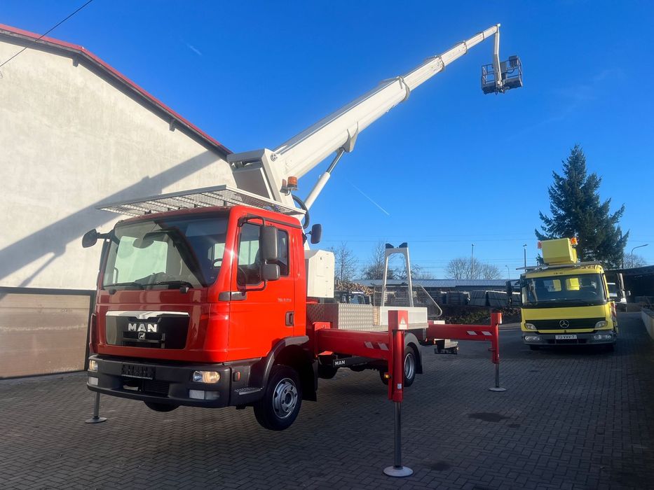 MAN Podnośnik Koszowy Zwyżka Ruthmann T330 33 Metry DmC 7500KG! 21 M w bok! UDT! Jak Wumag GsR Multitel  Podnośnik Koszowy Zwyżka 33 Metry Ruthmann T330