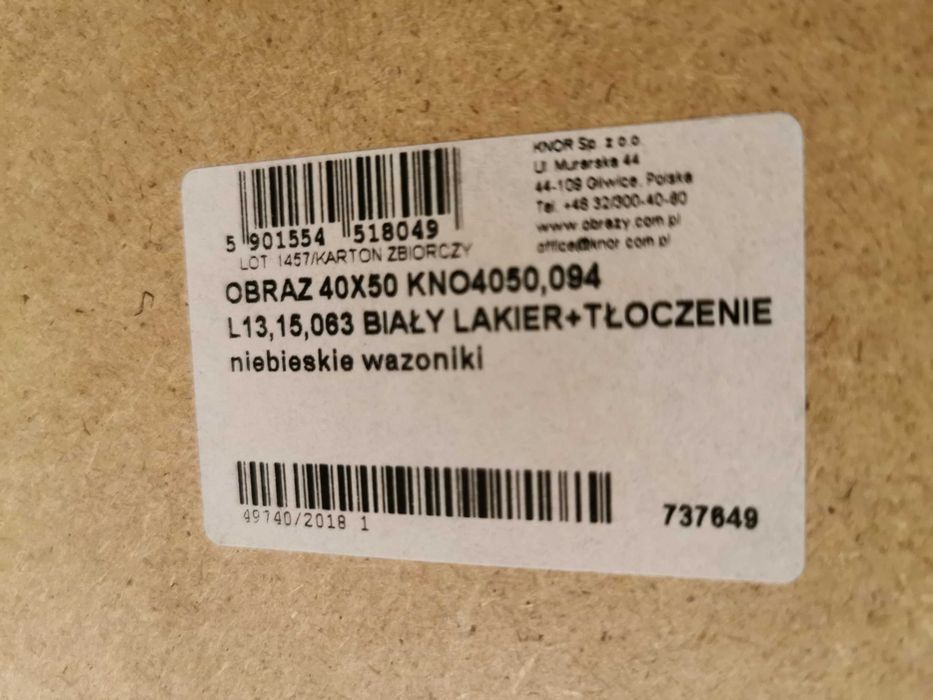 Obraz OBI Niebieskie Wazoniki 40x50 cm (używany, stan BDB)