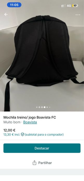 Mochila jogo Boavista FC