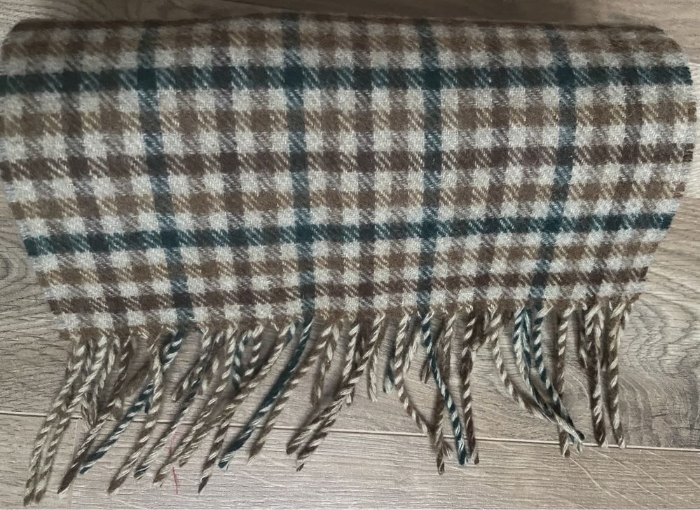 Szal w kratę jesień/zima 100% wełna/wool