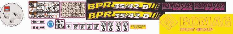 naklejki oklejenie BOMAG BPR inne wzory różne  na zamówieni